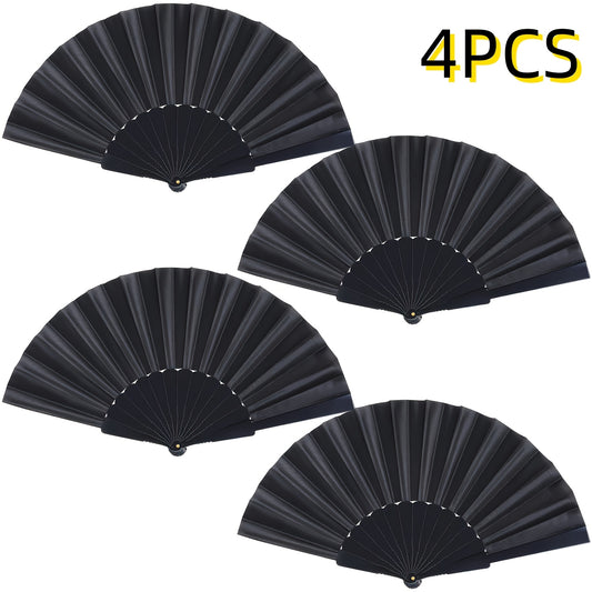 4pcs Elegant Chinese Style Foldable Fans
