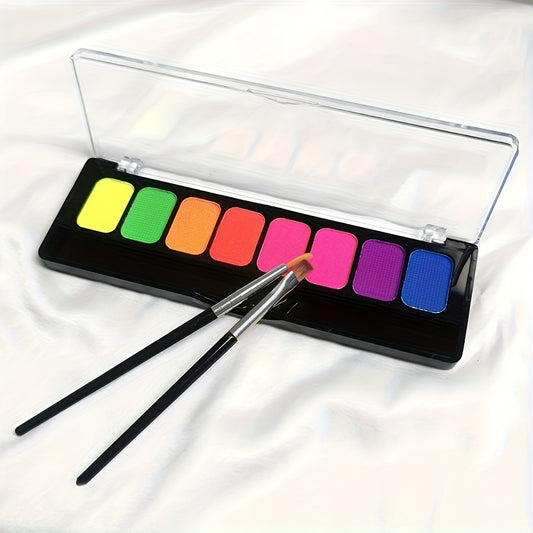 [Quick Drying Pigments] 8 Colors Quick Drying Water Soluble Human Body Color Painting Pigments - Face Color Stage Makeup Dramatic Makeup Color Painting Pigments Makeup