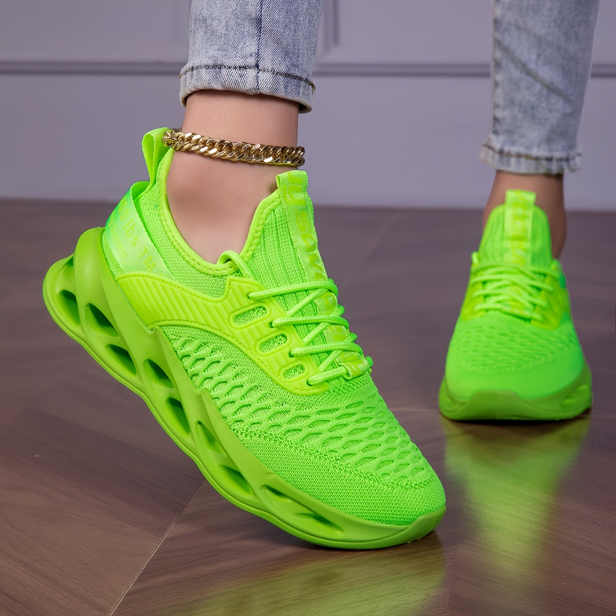 Men's Lightweight Breathable Running Shoes - Vibrant Neon Pink/White/Orange/Black/Green Color Options, MD Sole & Fabric Upper for Gym, Tennis, Walking - All-Season Comfort, Lace-Up Low-Top Athletic Sneakers, Sneakers, Gym Foo