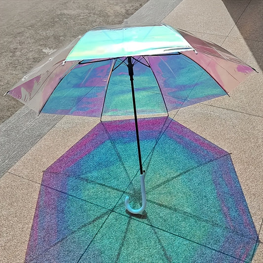 Colorful Reflective Long-Handle Umbrella