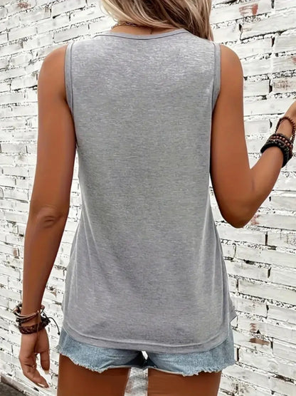 Women's Casual Sleeveless Tank Top with DJ Music Graphic Print - EDM Rave-Inspired Acid House & Psychedelic Pop Design, Stretchy Comfort Fit, Machine Washable for Clubbing, Festivals & Casual Attire, Ladies Tank Tops, Festiva