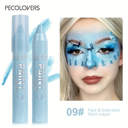 [1pc Vibrant Paint Stick] 1pc Vibrant Waterproof Paint Stick | High Pigment, Long-Lasting, Easy Application, Soft Formula in Black/Blue/Green/Purple for Halloween & Costume Parties, Halloween Makeup