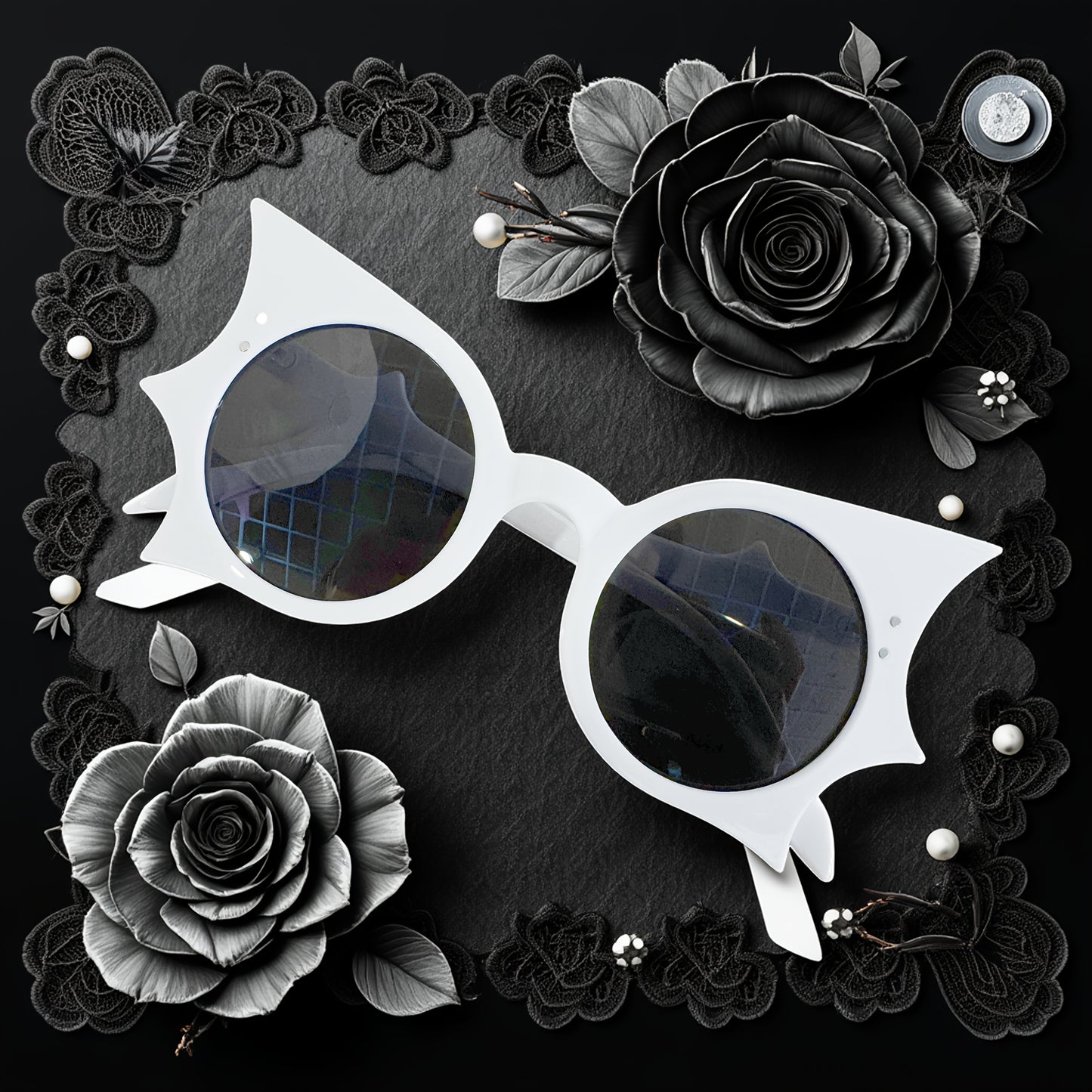 Y2K Vampire Bat-Shaped Fashion Glasses - Gothic Leopard Print & Solid Black Frames for Halloween, Costume Parties, Teens Fashion Accessories, Party Eyewear, Playful Eyewear, Bold Statement Pieces