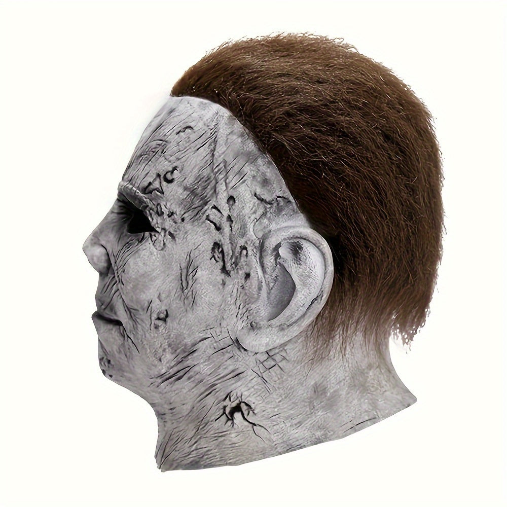 Ghastly, Men's Halloween Horror Mask - Bloody Tears White Face, Synthetic Latex Headgear for Cosplay & Carnival Parties