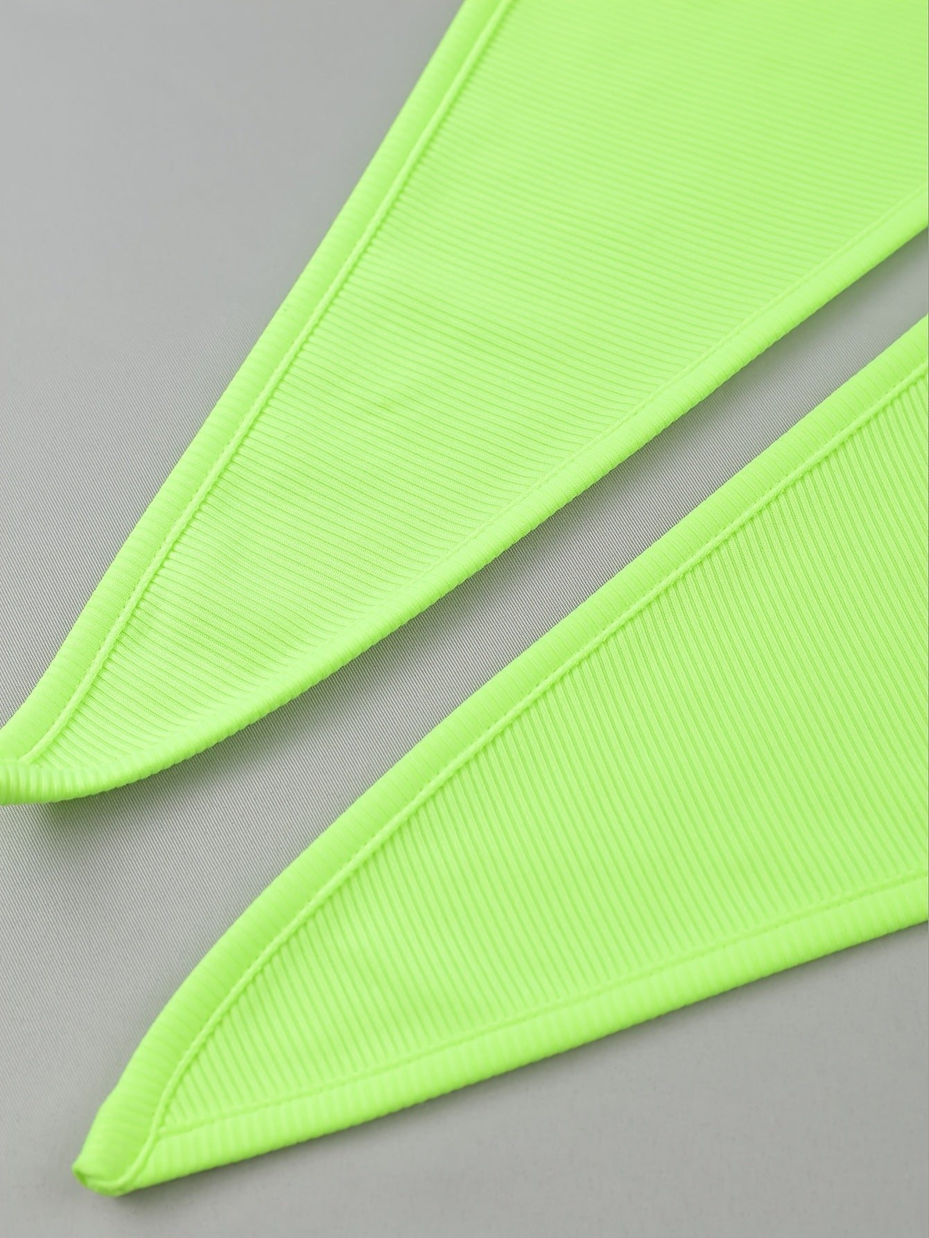 Women'S Neon Yellow Halter Top with Front Tie & Backless Design - Stylish Summer Crop Tank for Casual or Beach Wear, Beachwear Essential | Backless Top | Glossy Fabric