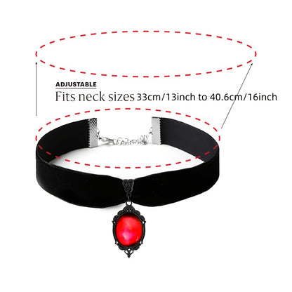 [Halloween] 4pcs Halloween Devil Costume Set, Red Sexy Halloween Costumes Demon Horn Headband, Demonic Wings, Antique Like Pendant Collar Necklace, Lace Arm Sleeves Cosplay Costume Accessories for Women
