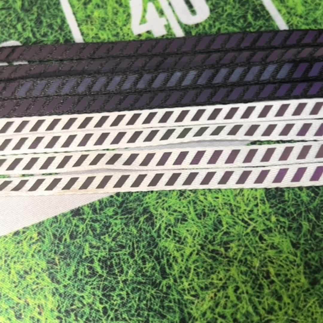 1 Pair Reflective Striped Flat Laces