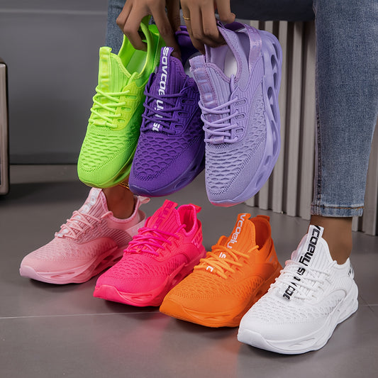 Men's Lightweight Breathable Running Shoes - Vibrant Neon Pink/White/Orange/Black/Green Color Options, MD Sole & Fabric Upper for Gym, Tennis, Walking - All-Season Comfort, Lace-Up Low-Top Athletic Sneakers, Sneakers, Gym Foo