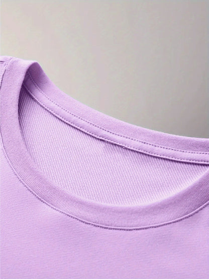Men's Casual Graphic T-Shirt - "NEED for RAVE" Print, Light Purple, Loose Fit, Breathable Fabric, Street Style Short Sleeve Tee for Summer, Festive Clothing | Bold Print Shirt | Comfortable Wear