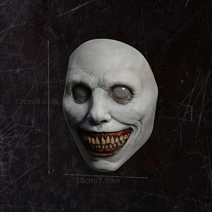 [Scary Zombie Mask Set] Scary Halloween Zombie Mask Set - 1pc Clown & Demon Dual Design | Lightweight Breathable Plastic | Cosplay/Haunted House Party | Fangs Included