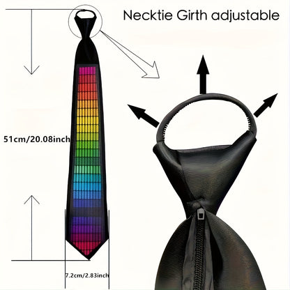 New Product: Voice-Controlled EL Luminous Tie – Innovative and Unique Creative Wear, Perfect for Festivals, Nightclubs, and Party Performances (Excludes 2 AAA Batteries)