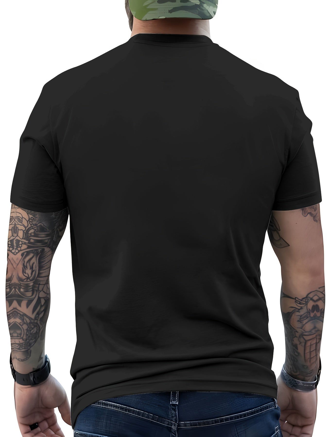 [Halloween Graphic Tee] Halloween Graphic Tee - Men's 3D Pumpkin Motorcycle Print T-Shirt | 100% Polyester Knit Fabric, Casual Crew Neck, Slight Stretch, Regular Fit, 110gsm