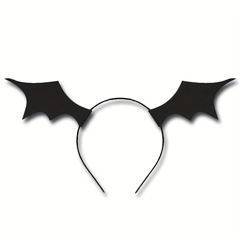 [Funny Halloween Headbands] 4pcs Halloween Party Funny Headbands | Lace Spider Web, 3D Hats, Horns, Bat Decorated Haunted Night Prankster Spider Accessories