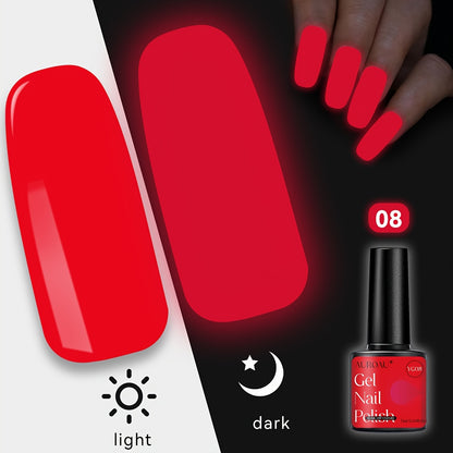 1pc Auroau Gel Nail Polish, Luminous Long-Lasting Nail Gel, Vibrant Color Palette, Non-Toxic, Fast-Drying, High Saturation, Easy to Apply, with Alcohol-Free Formula, for Parties, Dates, Clubbing, Ideal Gift for Christmas & Ne