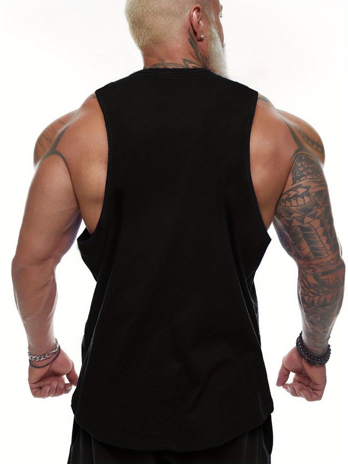 Men'S "We Rave in Peace" Graphic Tank Top - Casual Sleeveless Athletic Shirt, Breathable & Comfy, Black with Blue & Pink Alien Design, Perfect for Summer, Alien Clothe