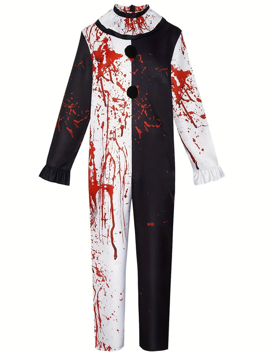 Movie Horror Art Clown Character Costume Jumpsuit Stage Performance Costume