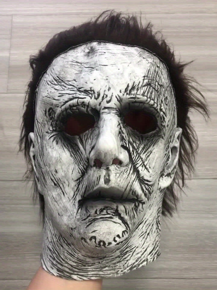 Ghastly, Men's Halloween Horror Mask - Bloody Tears White Face, Synthetic Latex Headgear for Cosplay & Carnival Parties