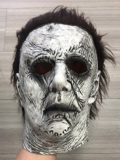Ghastly, Men's Halloween Horror Mask - Bloody Tears White Face, Synthetic Latex Headgear for Cosplay & Carnival Parties