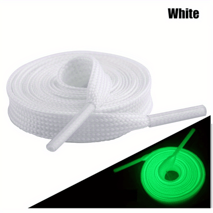 1pair Luminous Shoelaces Men's Women's Sneakers Shoelaces, Glow In The Dark, Fluorescent Shoelaces For Party Dance Dress Up
