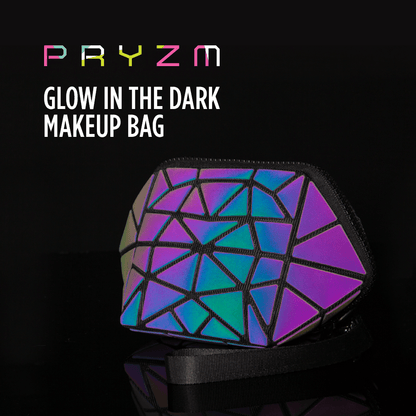3pc Glow Radium Holographic Reflective Makeup Bag Se