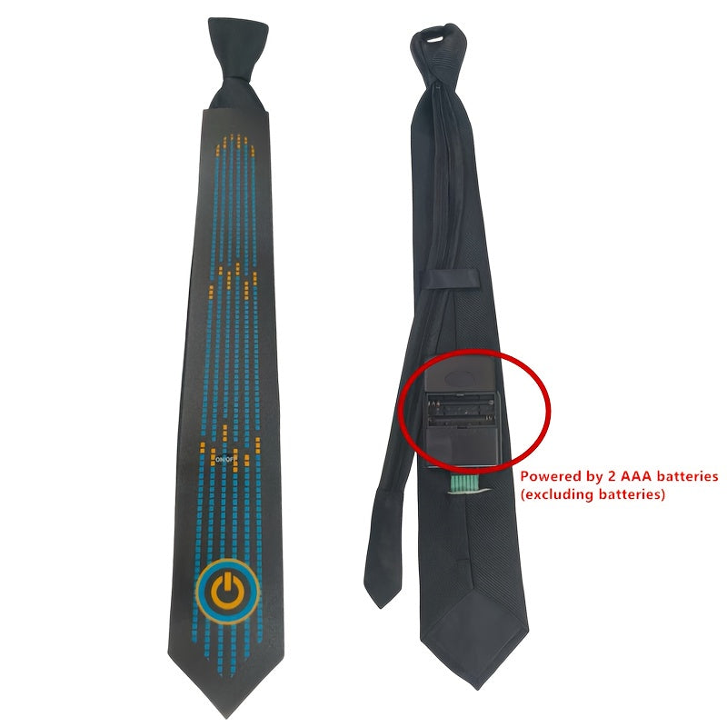 New Product: Voice-Controlled EL Luminous Tie – Innovative and Unique Creative Wear, Perfect for Festivals, Nightclubs, and Party Performances (Excludes 2 AAA Batteries)