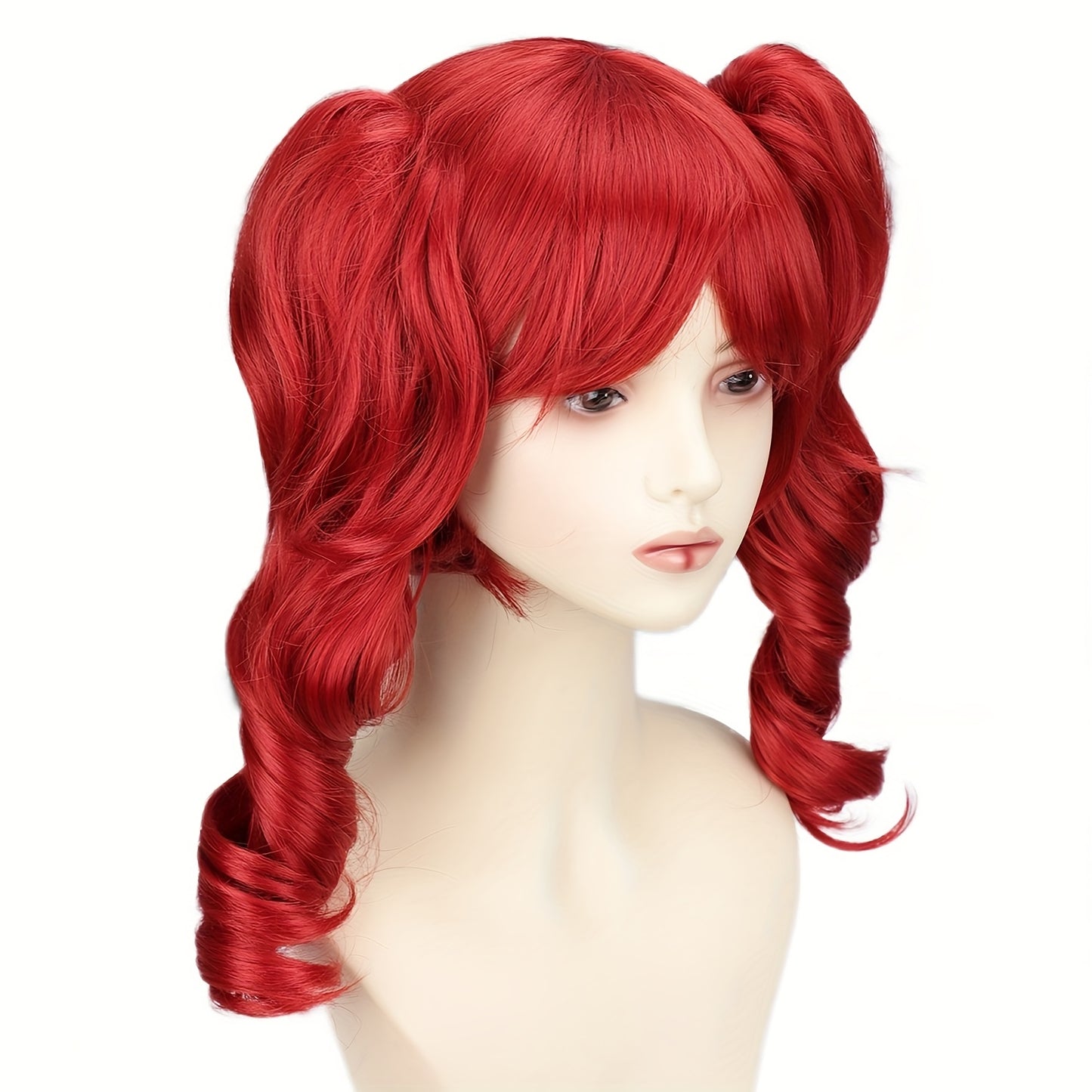 [Scary Clown Wig] Heat-Resistant Synthetic Fiber Scary Clown Wig - Red Curly Hair, Extreme Volume for Halloween, Circus, Costume Parties | Easy to Style & Maintain - Unisex Adult Horror Party Makeup - Compatible with Pennywis