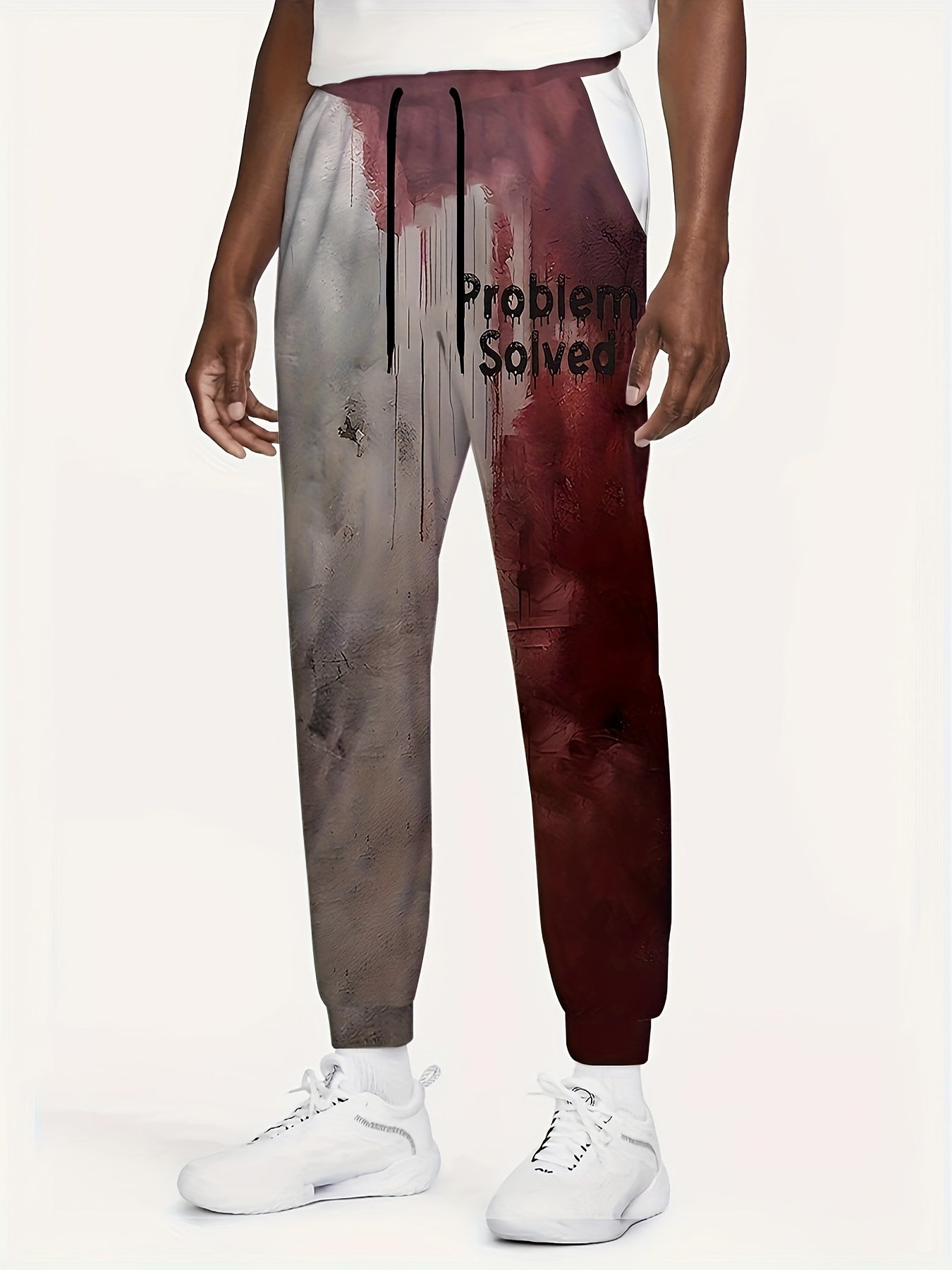 Men's Halloween plus size bloody I love printed sports pants casual pants