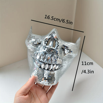 Fancy Halloween Masquerade Mask - 1pc Half Face Disco Masks for Adults Decorate