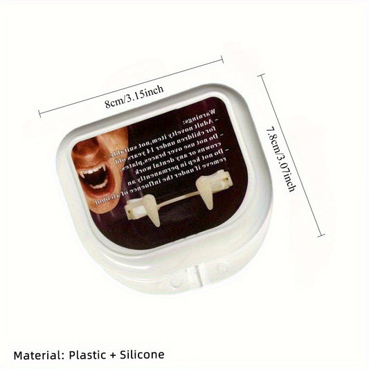 [Scary Vampire Fangs] Scary Halloween Vampire Fangs | Plastic Denture Teeth for Carnival, Themed Events & Halloween Decorations - No Power Needed, Costume Accessories