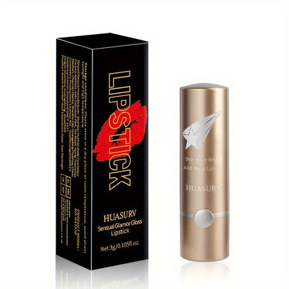 HUASURV Matte Black Lipstick for Adults, Creamy Full Coverage, Moisturizing Paste Formula, Ideal for Neutral Skin Tone, Rich & Plump Effect, Under 300g - Perfect for Halloween & Mother's Day Gifts