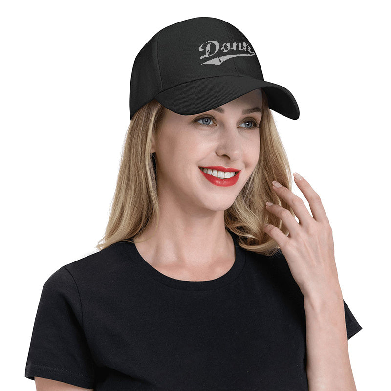 Donk Burnley Lancashire England Unisex Adjustable Baseball Cap for Men & Women - Lightweight Moisture-Wicking 100% Polyester, Breathable Sporty Design for Gym, Travel, Daily Use - Black with White Logo, All-Season Comfort, Tr