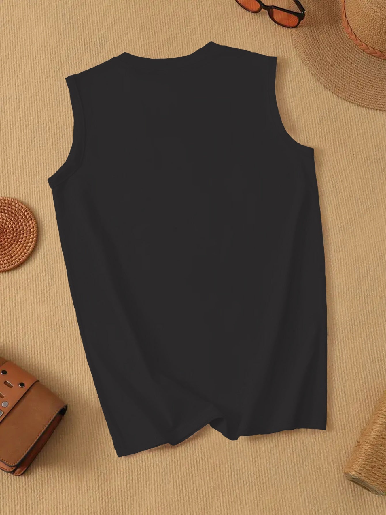Women'S "Born to Rave" Graphic Tank Top - Black Sleeveless Casual Vest with Bold Red & White Print, Perfect for Music Festivals and Casual Attire, Festive Attire | Bold Print Top | Comfortable Fit, Rave Clothing