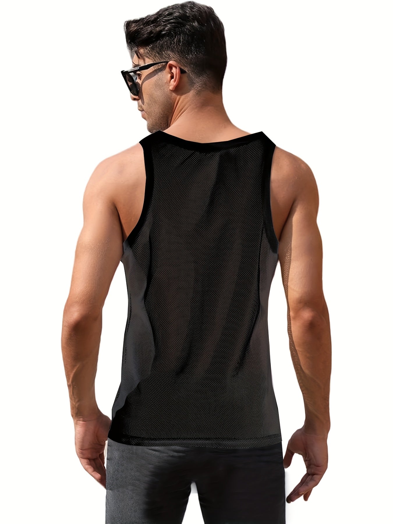 Men'S Sexy Tank Top, Men'S Mesh Tank Top, Men'S Stretchy Tank Top
