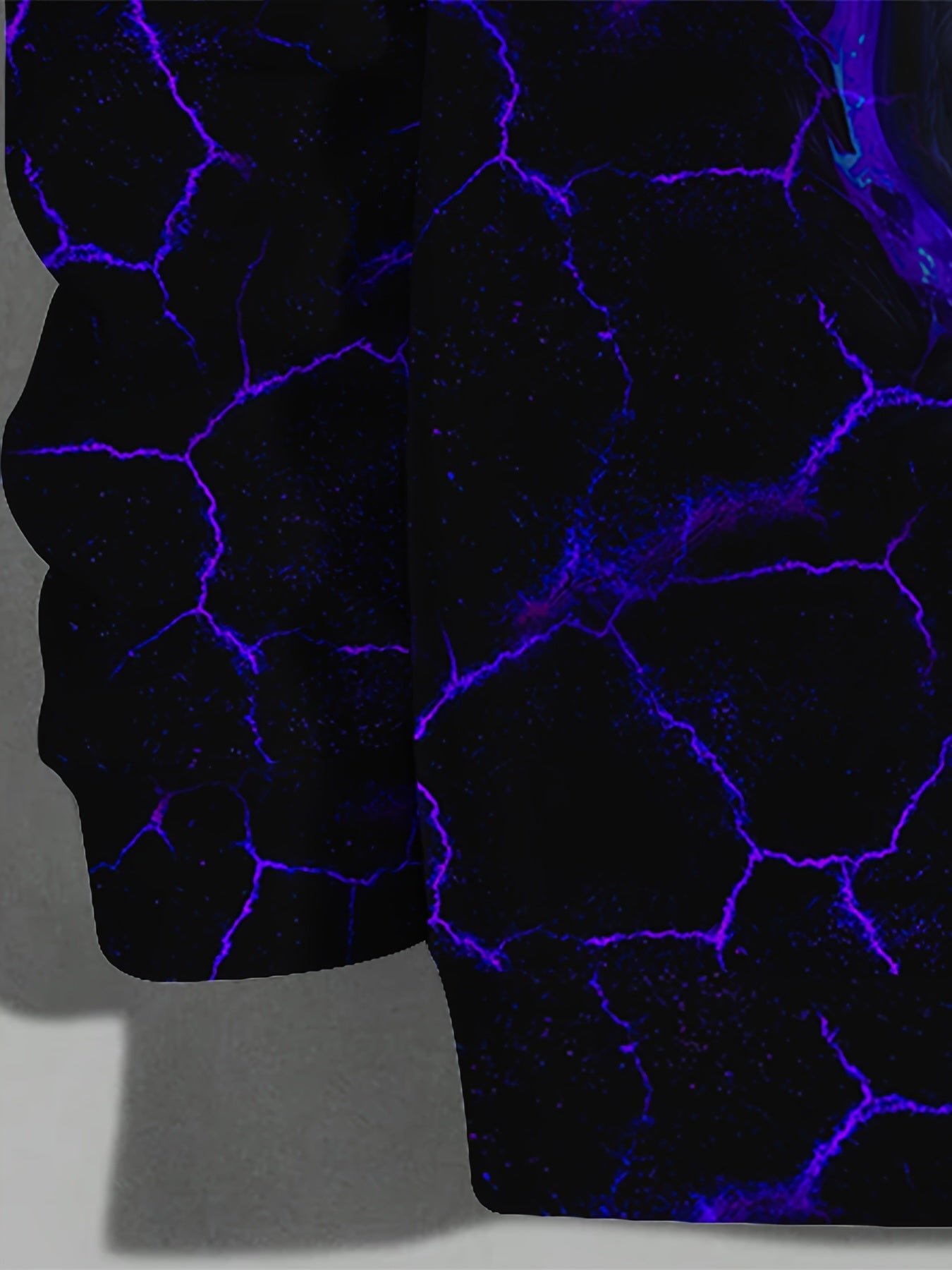Men's 3D Skull Print Hoodie - Edgy Blue Glowing Eyes Design, Long Sleeve, Casual & Sporty, Polyester Blend, Machine Washable for Fall/Winter, Skull Hoodie