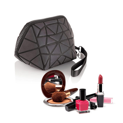 3pc Glow Radium Holographic Reflective Makeup Bag Se