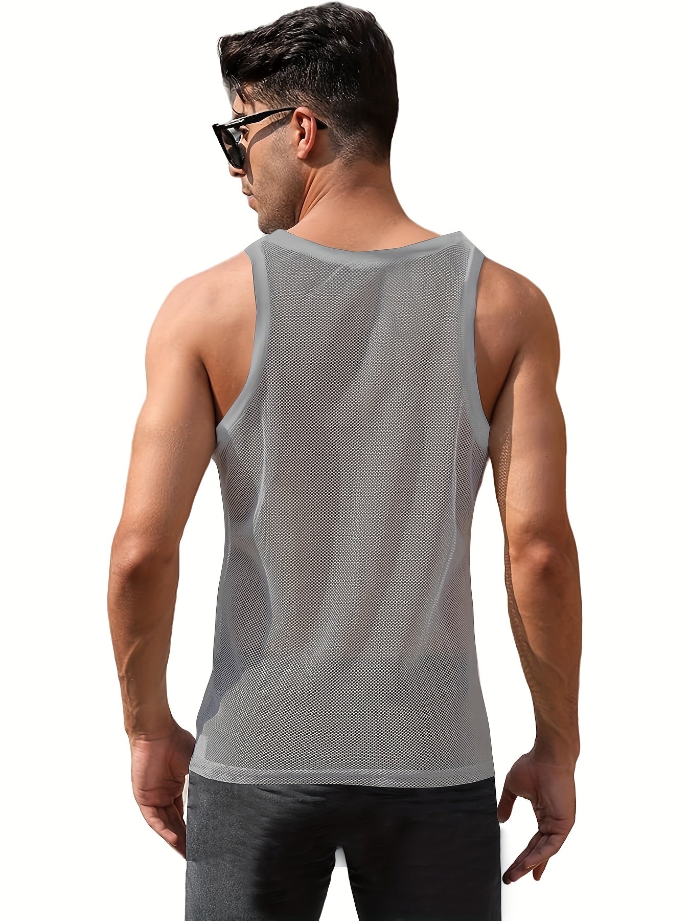 Men'S Sexy Tank Top, Men'S Mesh Tank Top, Men'S Stretchy Tank Top