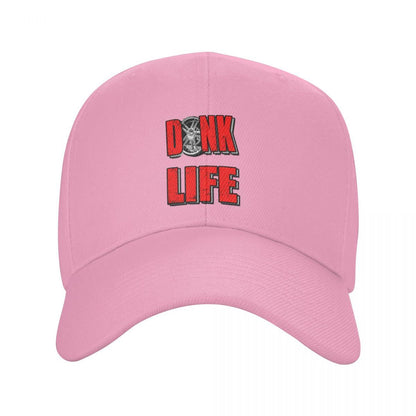 Impala & Caprice Donk Life Red Baseball Cap, a Streetwear Brand Offering Stylish Hats for Both Men And Women, Perfect for Hip Hop And Rave Events.