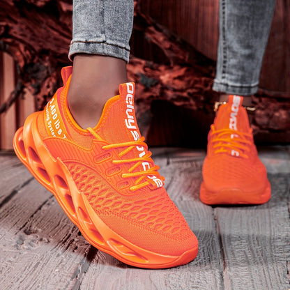 Men's Lightweight Breathable Running Shoes - Vibrant Neon Pink/White/Orange/Black/Green Color Options, MD Sole & Fabric Upper for Gym, Tennis, Walking - All-Season Comfort, Lace-Up Low-Top Athletic Sneakers, Sneakers, Gym Foo