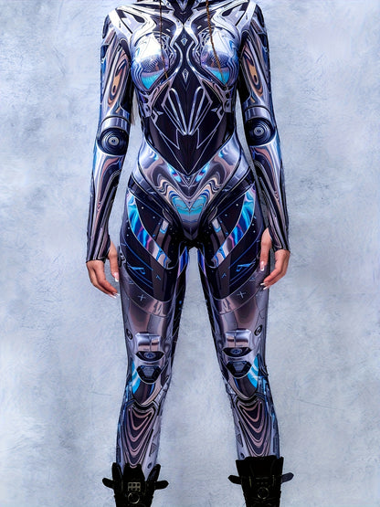[Sexy Y2K Bodysuit] Sexy Tight-Fitting Women's Bodysuit | Y2K Functional Style Mixed Party Stage Outfit Cyberpunk Jumpsuit