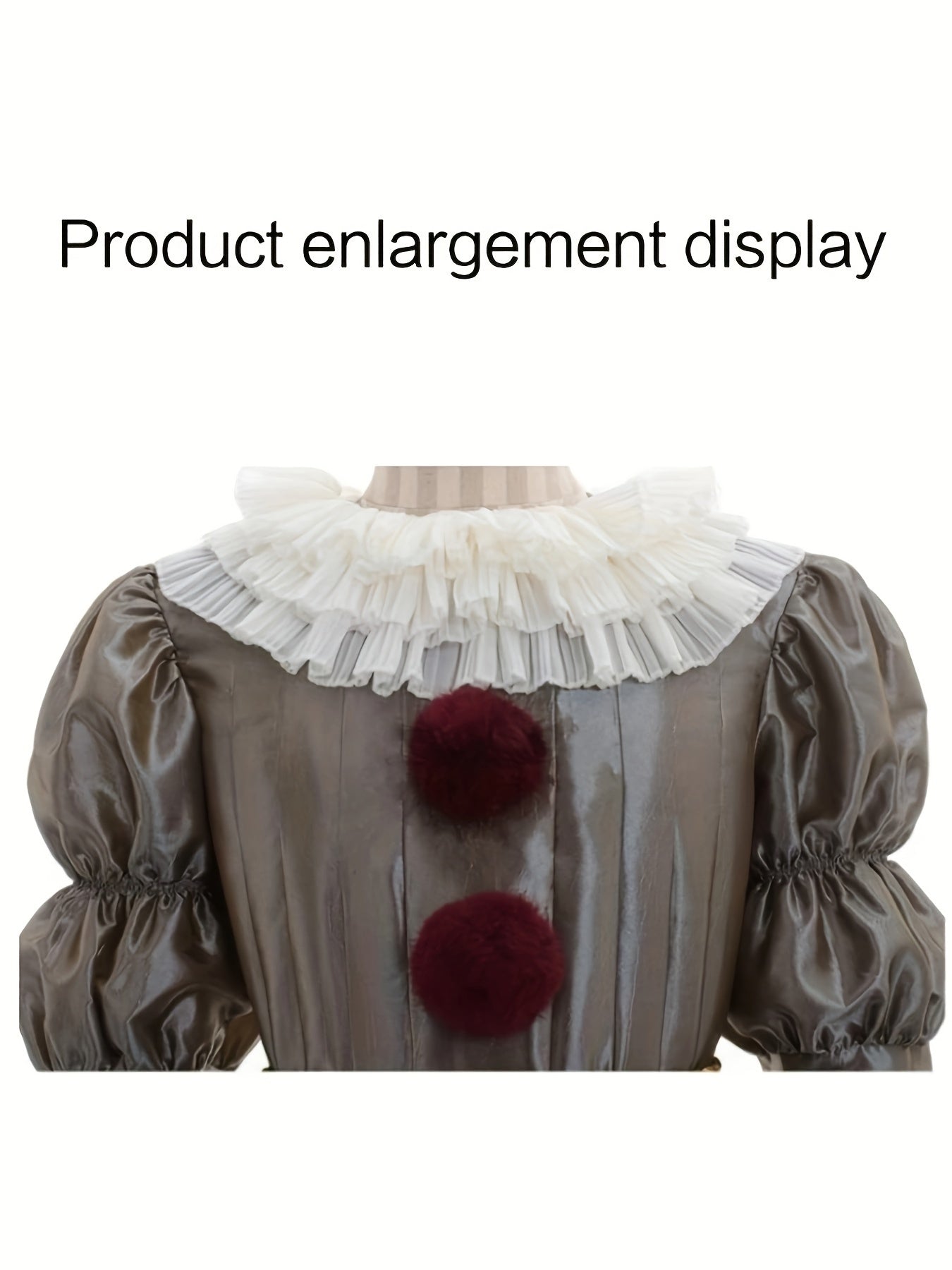Scary Clown Halloween Costume Cosplay Party Outfit Full Set Adults