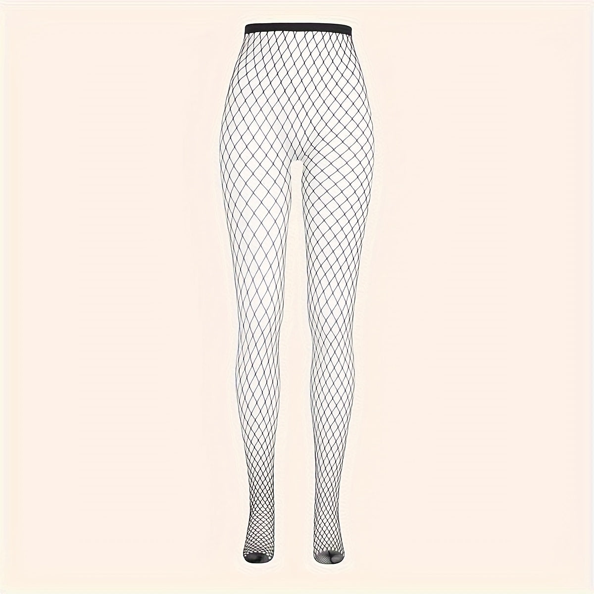 3 Pairs of Black Mesh Fishnet Tights with High Waist and Elasticity for Women, Perfect for Role Play, Hand Wash Only, Knit Fabric, Polyamide and Elastane Composition, Solid Color Theme, 118 g/m² Fabric Weight