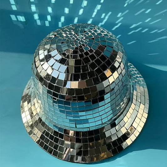 Party Decoration Sequin Glass Disco Fisherman Hat, Featherless