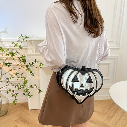 [Pumpkin Novelty Shoulder Bag] Fashion Halloween Women's Pumpkin Shoulder Bag Novelty Devil Messenger Bag