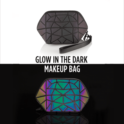 3pc Glow Radium Holographic Reflective Makeup Bag Se