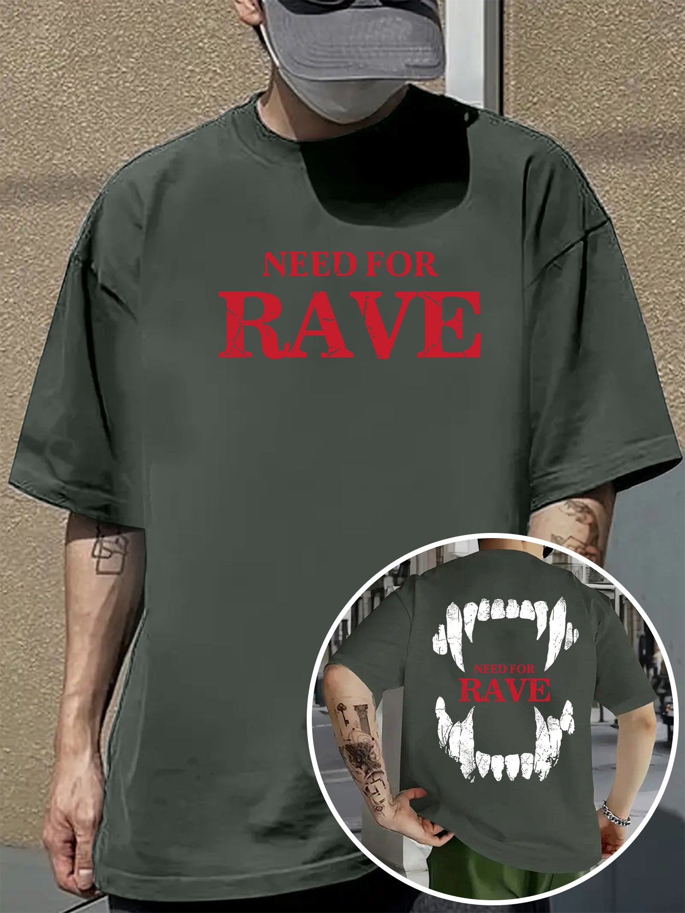 Men's Casual Graphic T-Shirt - "NEED for RAVE" Print, Light Purple, Loose Fit, Breathable Fabric, Street Style Short Sleeve Tee for Summer, Festive Clothing | Bold Print Shirt | Comfortable Wear
