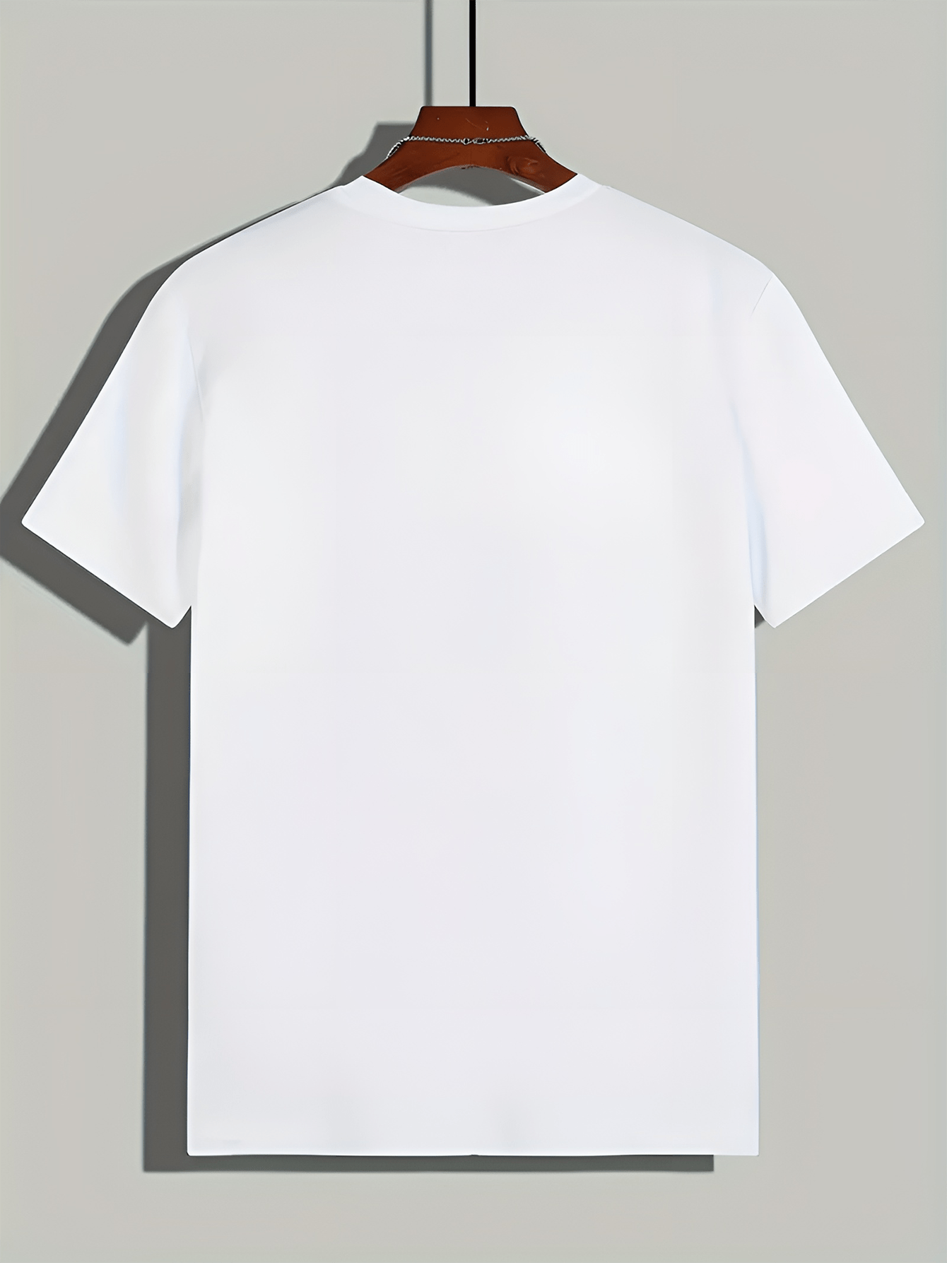 Men's Casual Summer T-Shirt - Soft Breathable Fabric with Bold "Techno" Letter Print & Orange Accent, Ribbed Collar, Regular Fit for Casual Attire, Summer T Shirts, Classic Round Neckline, Comfortable Tee Construction
