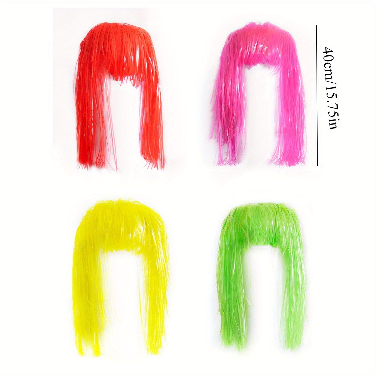 1pc Glow in the Dark Cosplay Wig - UV/Blacklight Activated Neon Pink, Party Dance Wig for Halloween, Costume Events, Clubs - Fluorescent Party Hair with Lightweight Plastic Construction, Club Night Outfit, Festive Decoration,