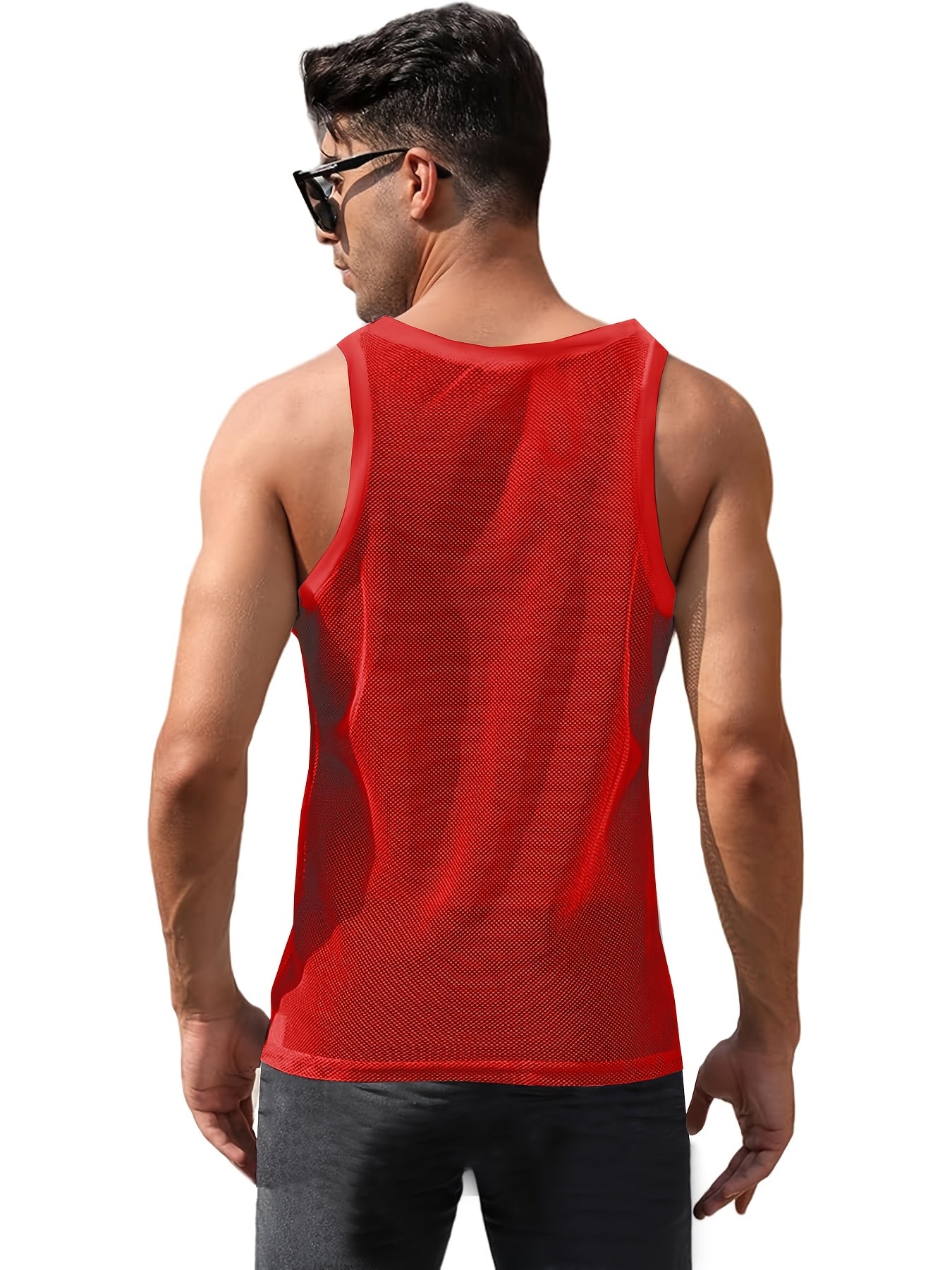 Men'S Sexy Tank Top, Men'S Mesh Tank Top, Men'S Stretchy Tank Top