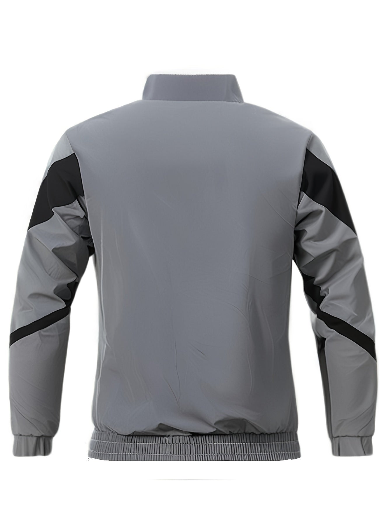 Men'S Reflective Windproof Hooded Jacket - Lightweight Zip-Up Outdoor Running & Cycling Coat with Stand Collar, Polyester Lining, and Adjustable Cuffs for Enhanced Visibility in the Rain or Cold Weather, Windbreaker Jacket