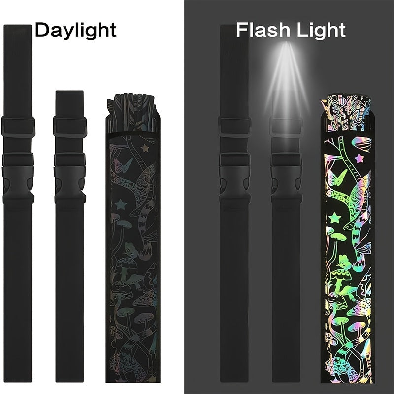 Large Glitter Rave Folding Clack Hand Fan with Holster - Vibrant Mosaic Pattern, Durable Bamboo for Festivals, Halloween, EDM Parties, Burlesque & Drag Queen Performances - Unisex Accessory, Halloween Accessory | Contemporary